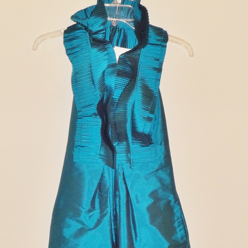 Jim Hjelm halter style silk taffeta dress